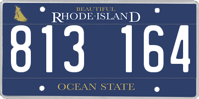 RI license plate 813164