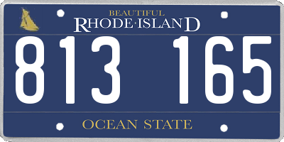 RI license plate 813165