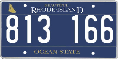 RI license plate 813166