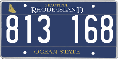 RI license plate 813168