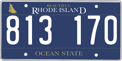 RI license plate 813170