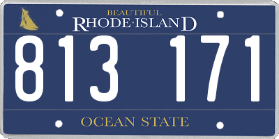 RI license plate 813171