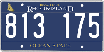 RI license plate 813175