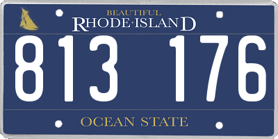 RI license plate 813176