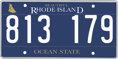 RI license plate 813179