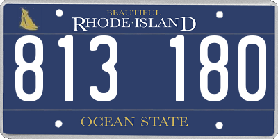 RI license plate 813180