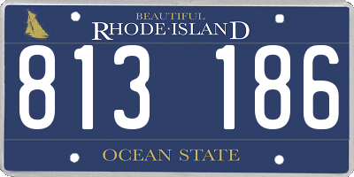 RI license plate 813186