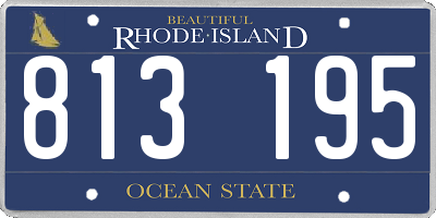 RI license plate 813195