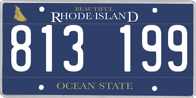 RI license plate 813199