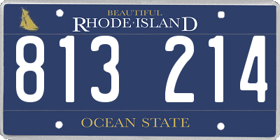RI license plate 813214