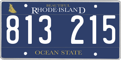 RI license plate 813215