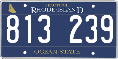 RI license plate 813239