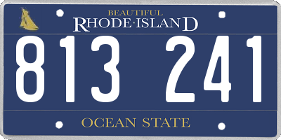 RI license plate 813241