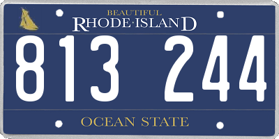 RI license plate 813244