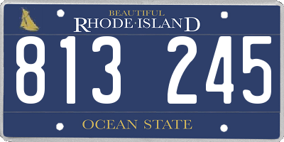 RI license plate 813245