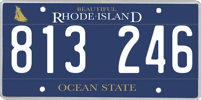 RI license plate 813246