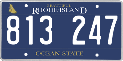 RI license plate 813247