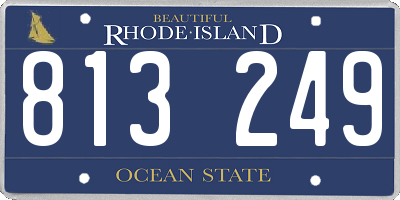 RI license plate 813249