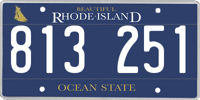 RI license plate 813251
