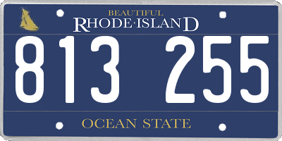 RI license plate 813255