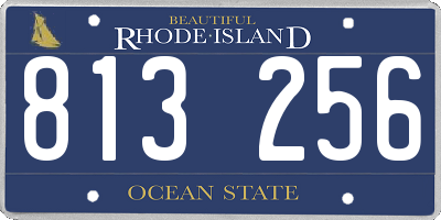 RI license plate 813256