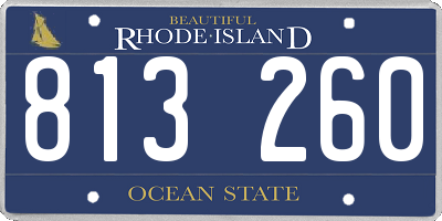 RI license plate 813260
