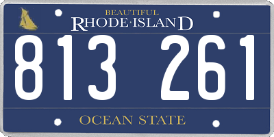 RI license plate 813261