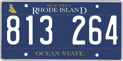 RI license plate 813264