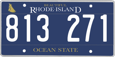 RI license plate 813271