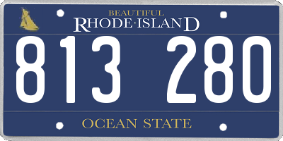 RI license plate 813280