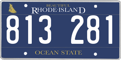 RI license plate 813281