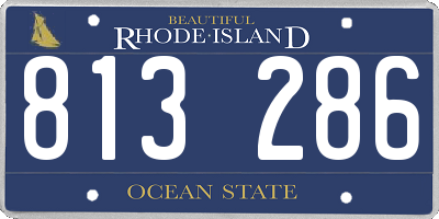 RI license plate 813286