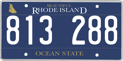 RI license plate 813288