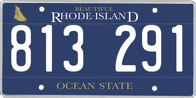 RI license plate 813291