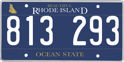 RI license plate 813293