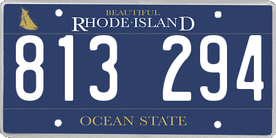 RI license plate 813294