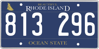 RI license plate 813296