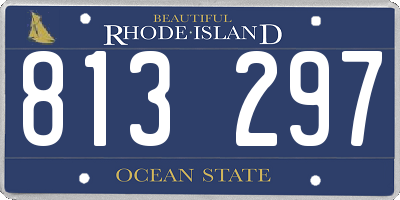 RI license plate 813297