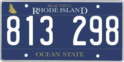 RI license plate 813298