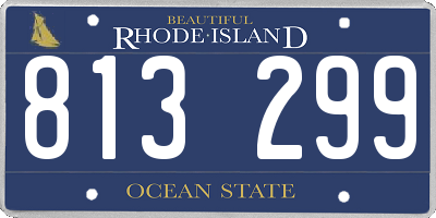 RI license plate 813299