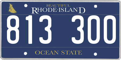 RI license plate 813300