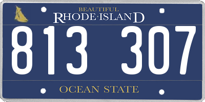 RI license plate 813307