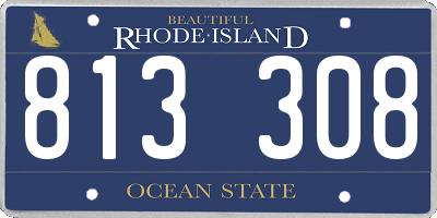 RI license plate 813308