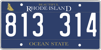 RI license plate 813314