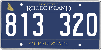 RI license plate 813320