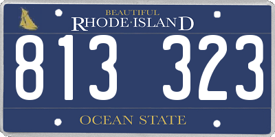RI license plate 813323