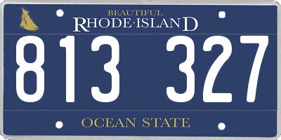 RI license plate 813327