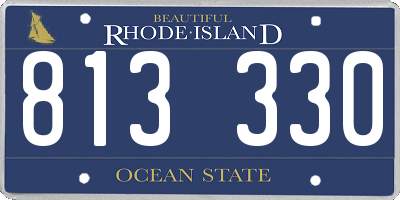 RI license plate 813330
