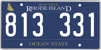 RI license plate 813331