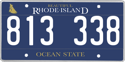 RI license plate 813338